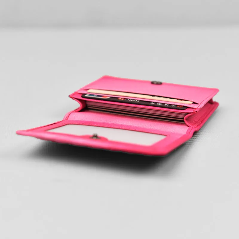Sheepskin Woven Leather Card Holder