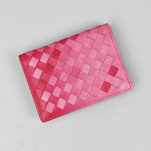 Sheepskin Woven Leather Card Holder