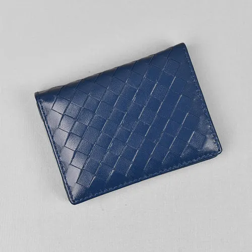 Sheepskin Woven Leather Card Holder