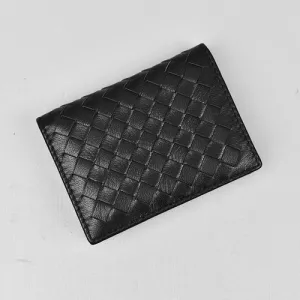 Sheepskin Woven Leather Card Holder