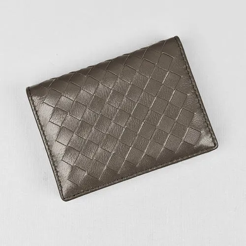 Sheepskin Woven Leather Card Holder