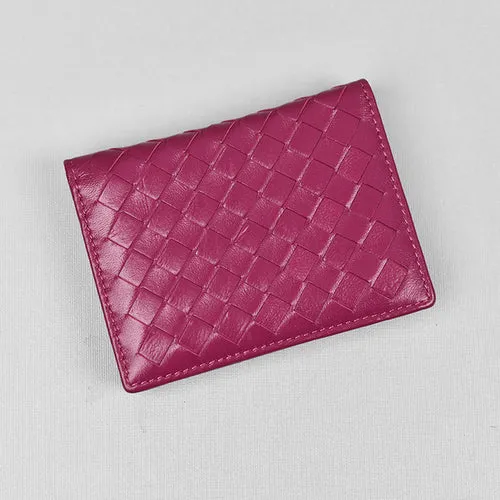 Sheepskin Woven Leather Card Holder