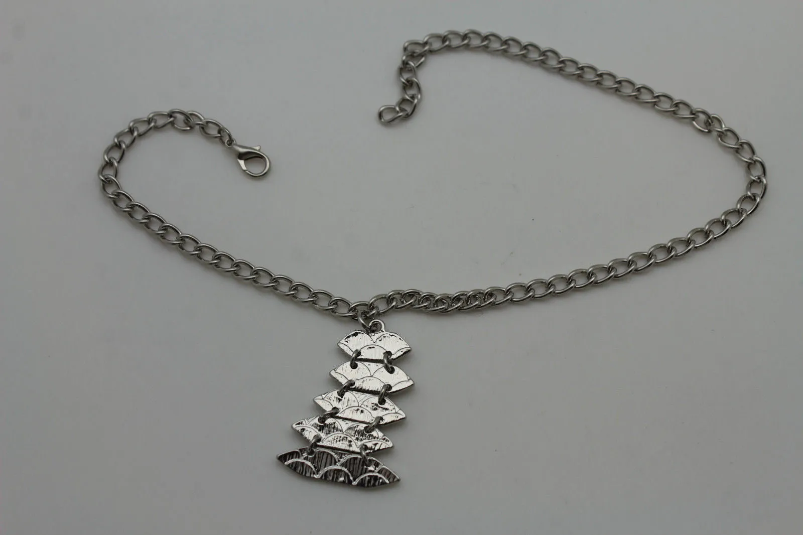 Silver Metal Boot Bracelet Chains Christmas Tree Bling Anklet Charm Heels Jewelry