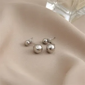Silver-Plated Ball Ear Jackets