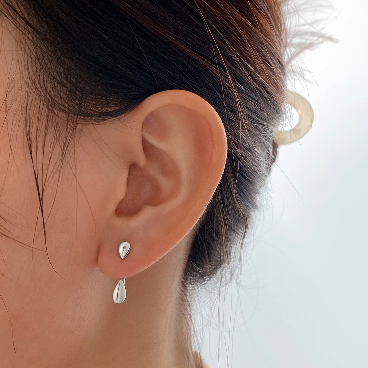 Silver-Plated Drop Ear Jackets