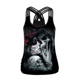 Skull Girl Women's Gothic Style Sexy Tank Top