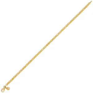 Small Classic Straight Row Yellow Diamond Bracelet