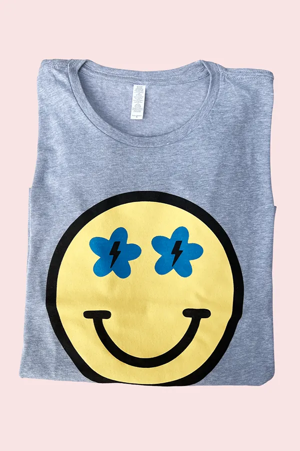 Smiley Women's Flowy Tee - Grey