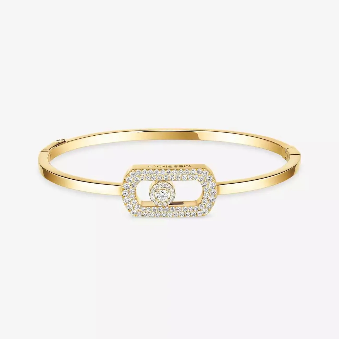 So Move 18K Yellow Gold Diamond Pavé Bangle Bracelet