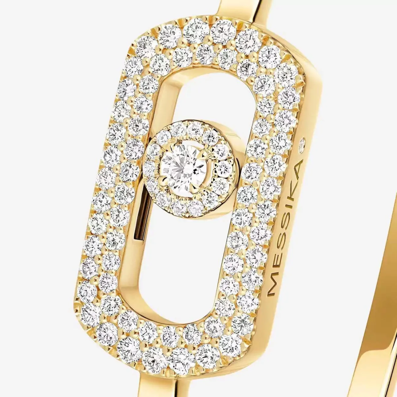 So Move 18K Yellow Gold Diamond Pavé Bangle Bracelet
