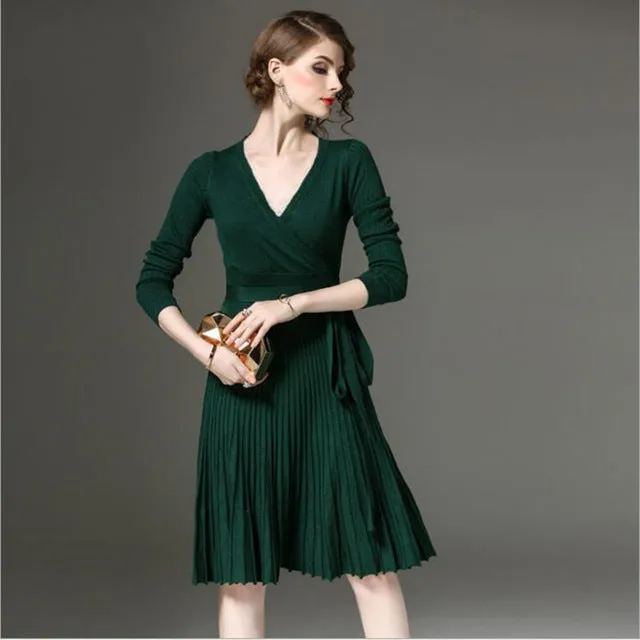 Sophisticated New Women's Solid Elegant Party Dress