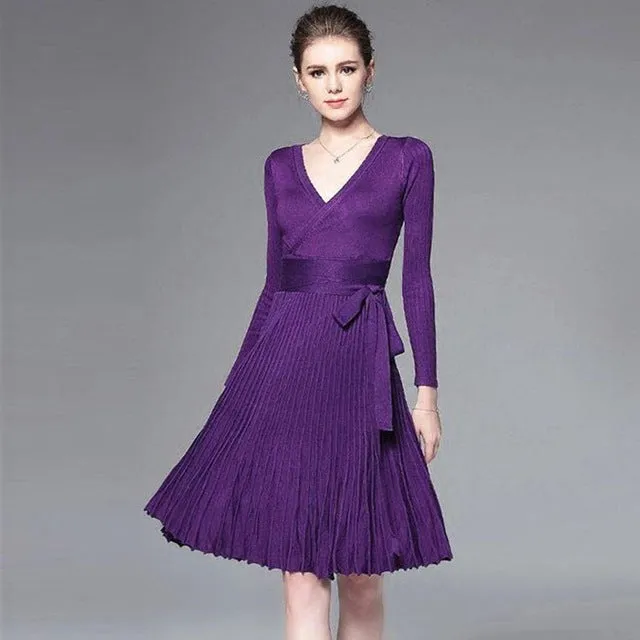 Sophisticated New Women's Solid Elegant Party Dress