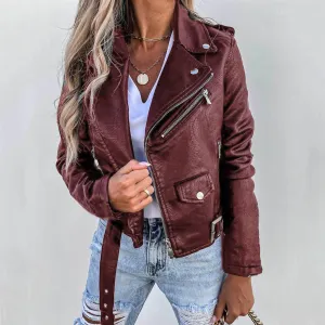 Sophisticated Women's Biker Jacket for Effortless Elegance