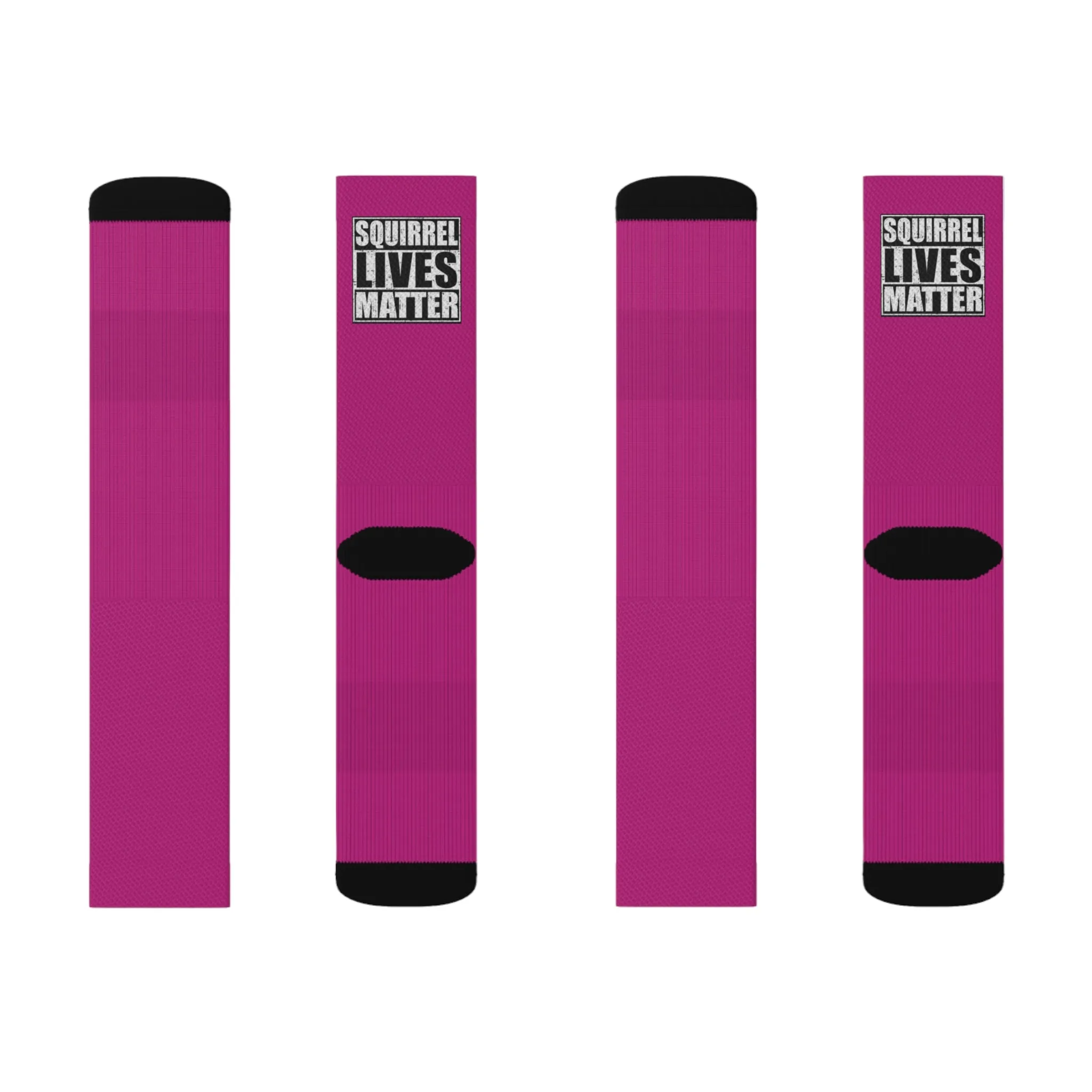 Squirrel Lives Matter Socks-Fuchsia (L)