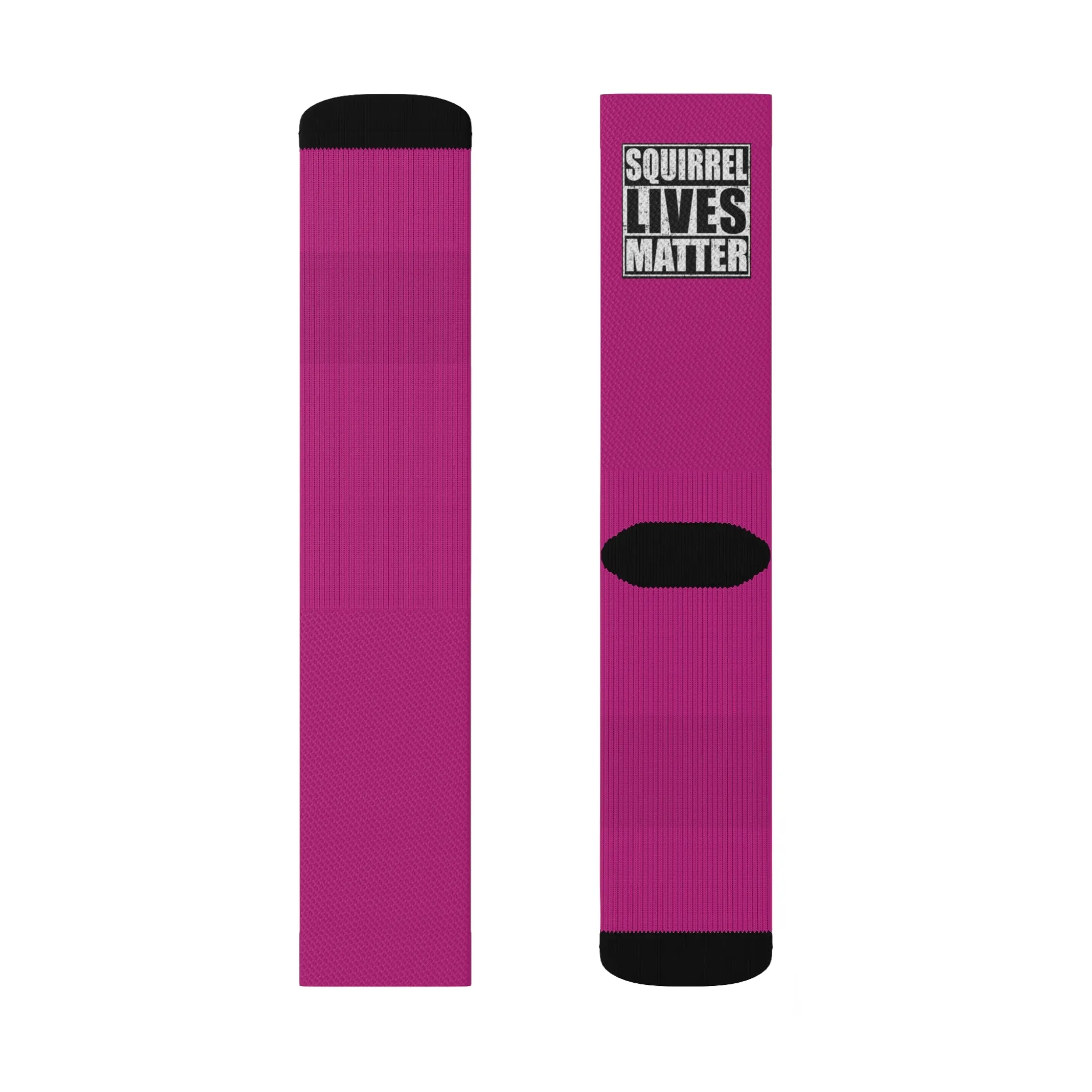 Squirrel Lives Matter Socks-Fuchsia (L)