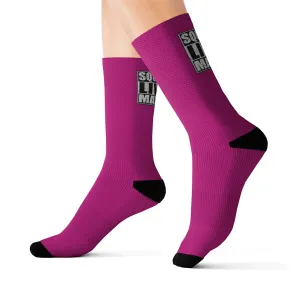 Squirrel Lives Matter Socks -Fuchsia (M)