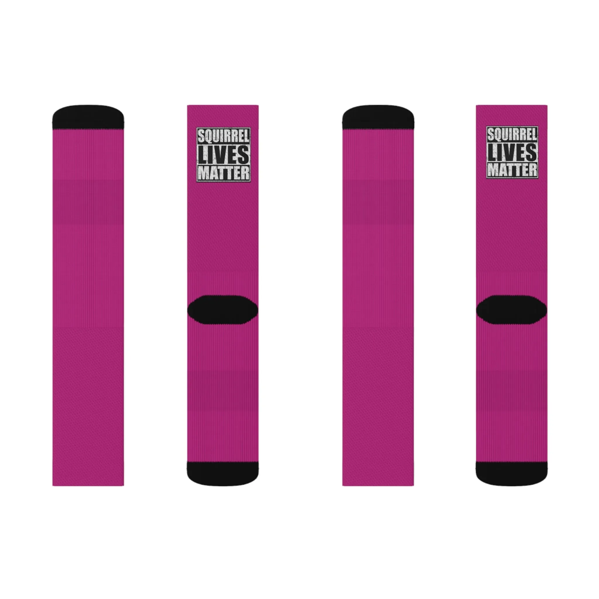 Squirrel Lives Matter Socks -Fuchsia (M)