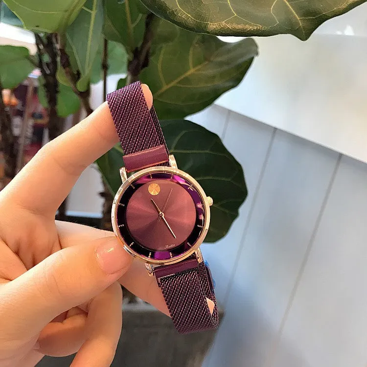Starry Pattern Mesh Strap Women's Watch