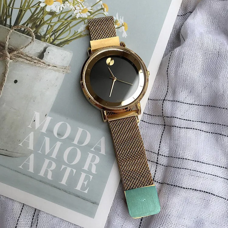 Starry Pattern Mesh Strap Women's Watch