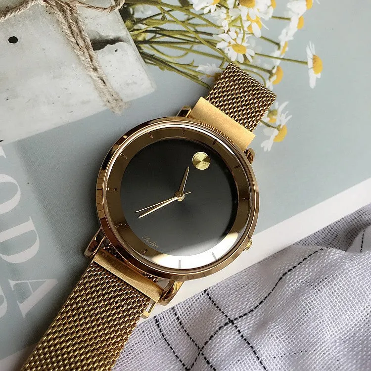 Starry Pattern Mesh Strap Women's Watch