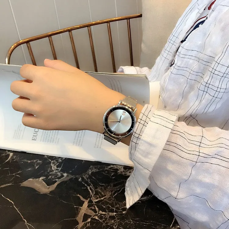 Starry Pattern Mesh Strap Women's Watch
