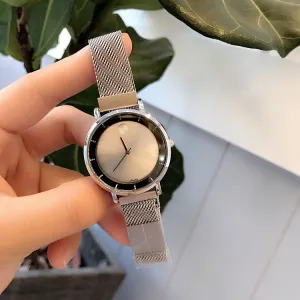 Starry Pattern Mesh Strap Women's Watch