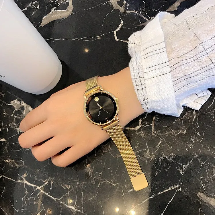 Starry Pattern Mesh Strap Women's Watch