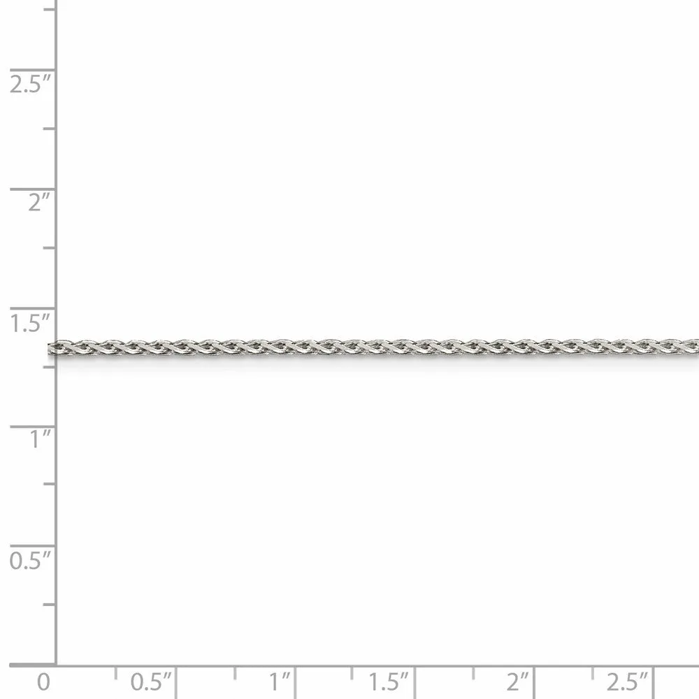 Sterling Silver 1.5mm Diamond-cut Spiga Chain