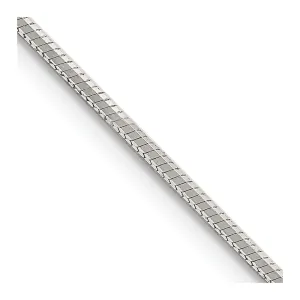 Sterling Silver 1.5mm Octagonal Snake Chain