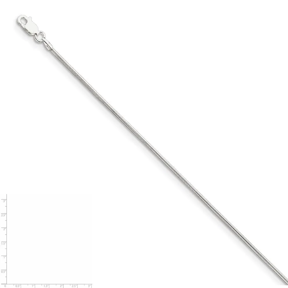Sterling Silver 1.5mm Round Snake Chain