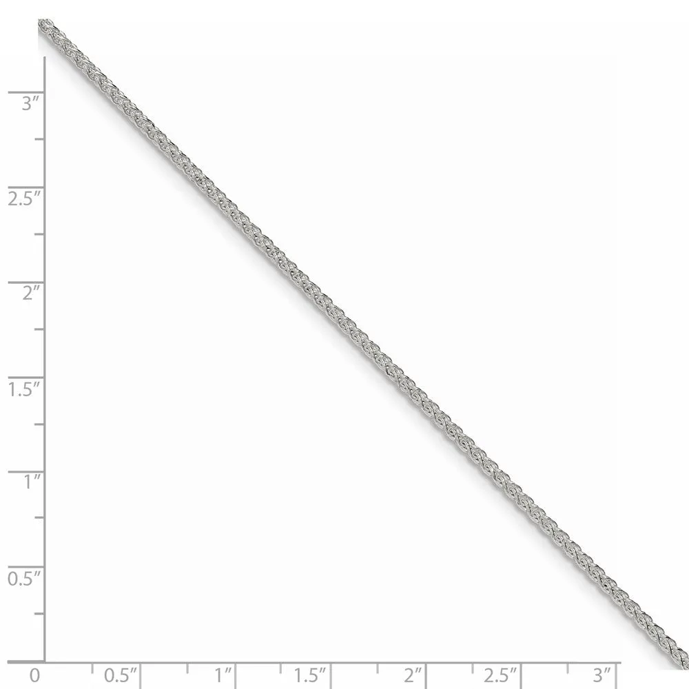Sterling Silver 1.7mm Diamond-cut Round Spiga Chain