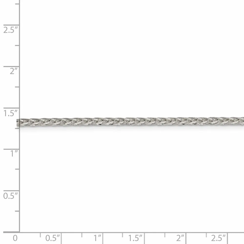 Sterling Silver 2.5mm Diamond-cut Spiga Chain
