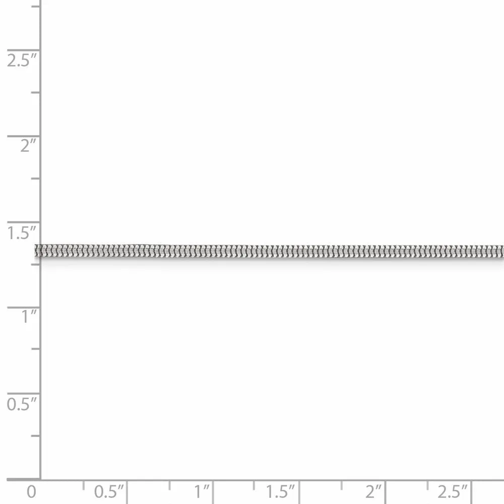 Sterling Silver 2mm Diamond-cut Snake Chain