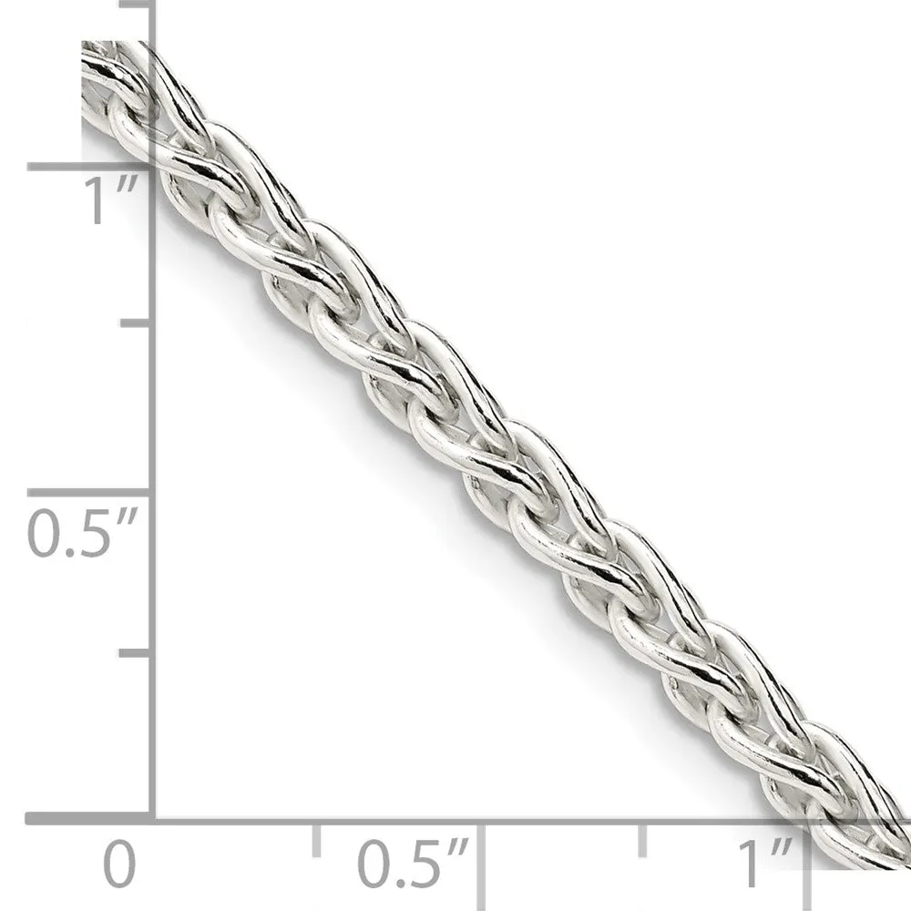 Sterling Silver 3.7mm Round Spiga Chain