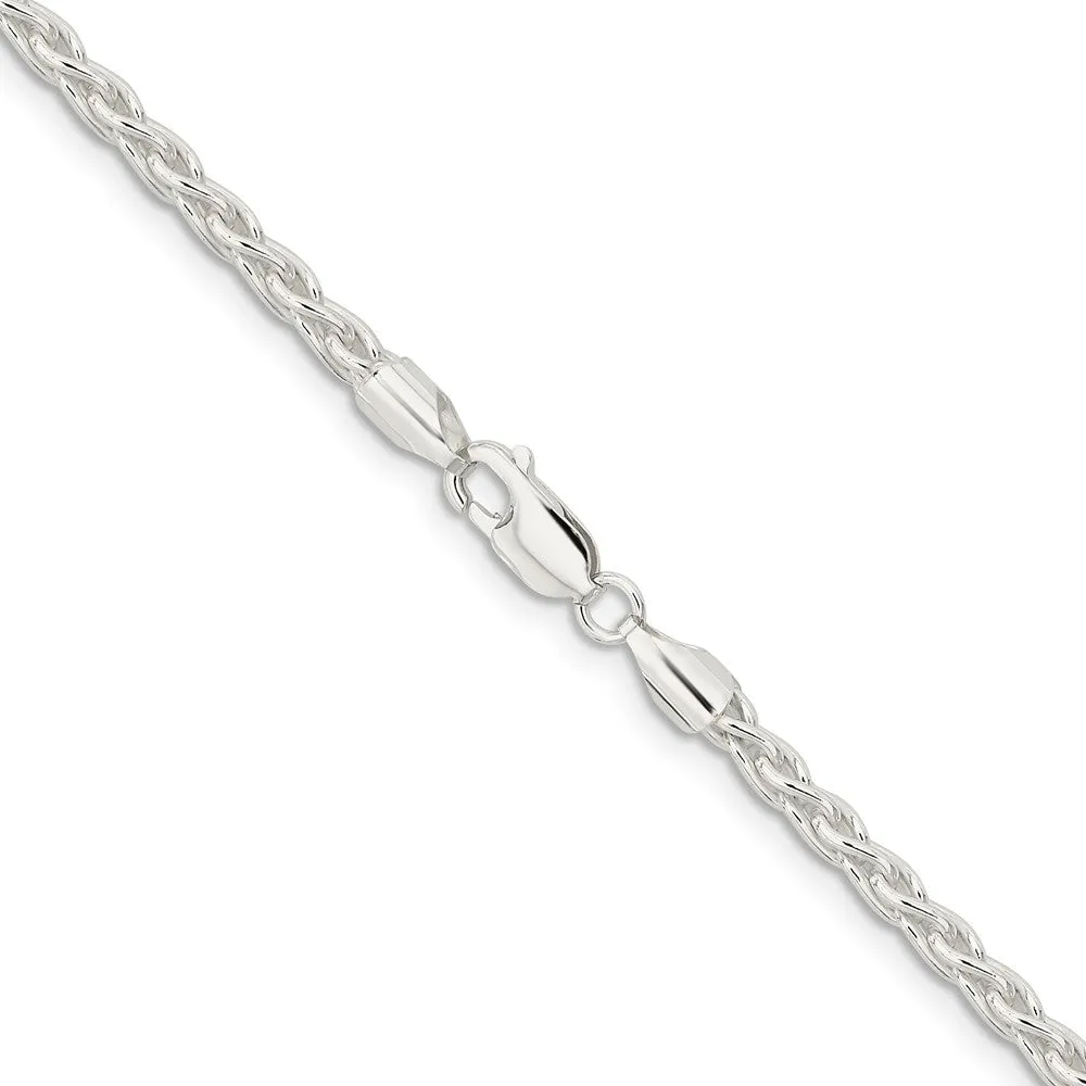 Sterling Silver 3.7mm Round Spiga Chain