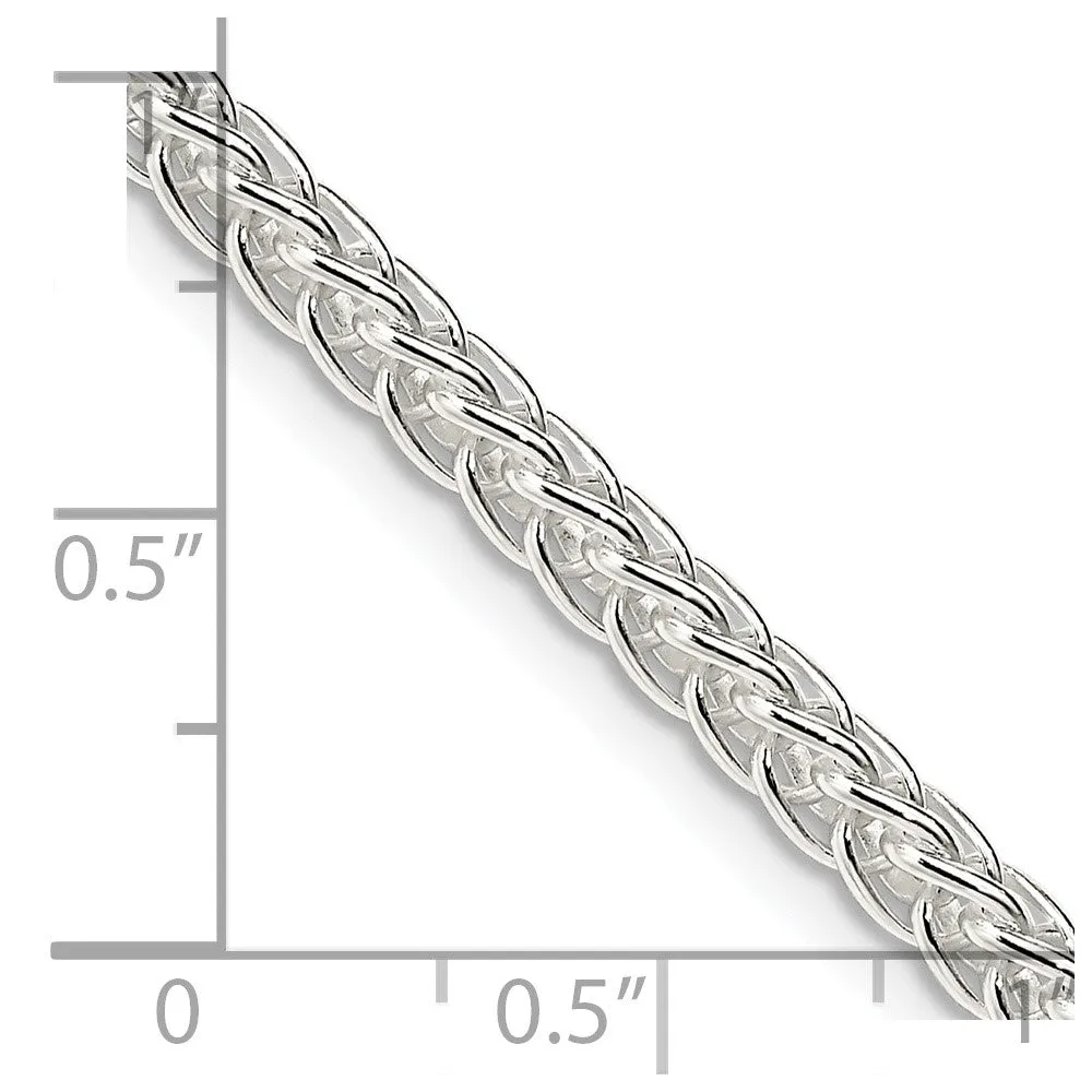 Sterling Silver 3mm Square Spiga Chain