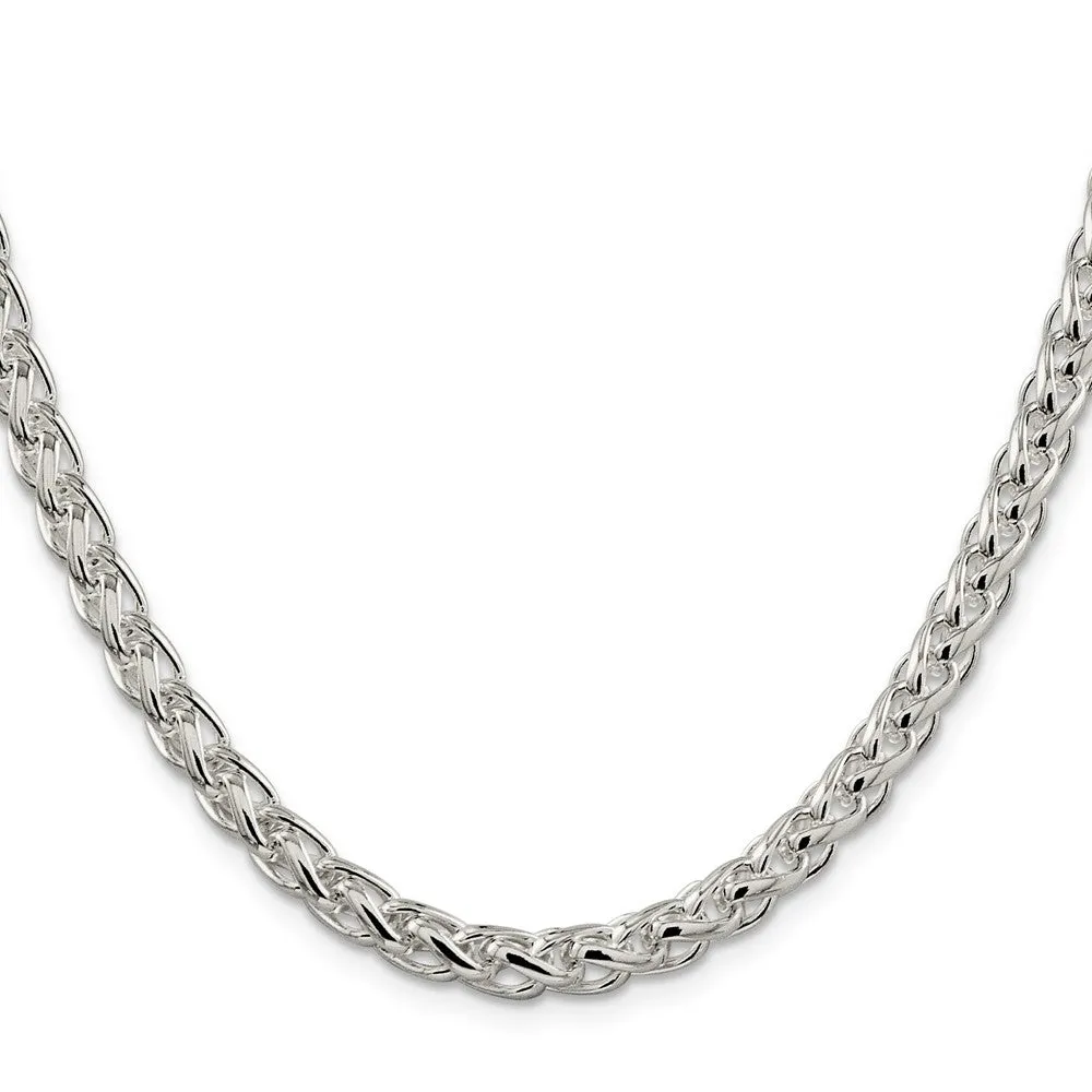 Sterling Silver 6mm Round Spiga Chain