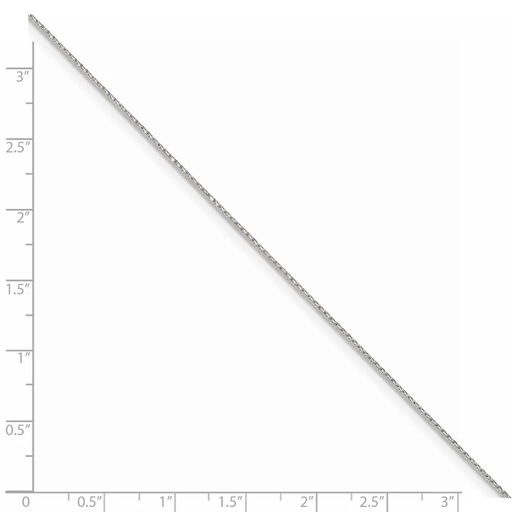 Sterling Silver .85mm Diamond-cut Round Spiga Chain