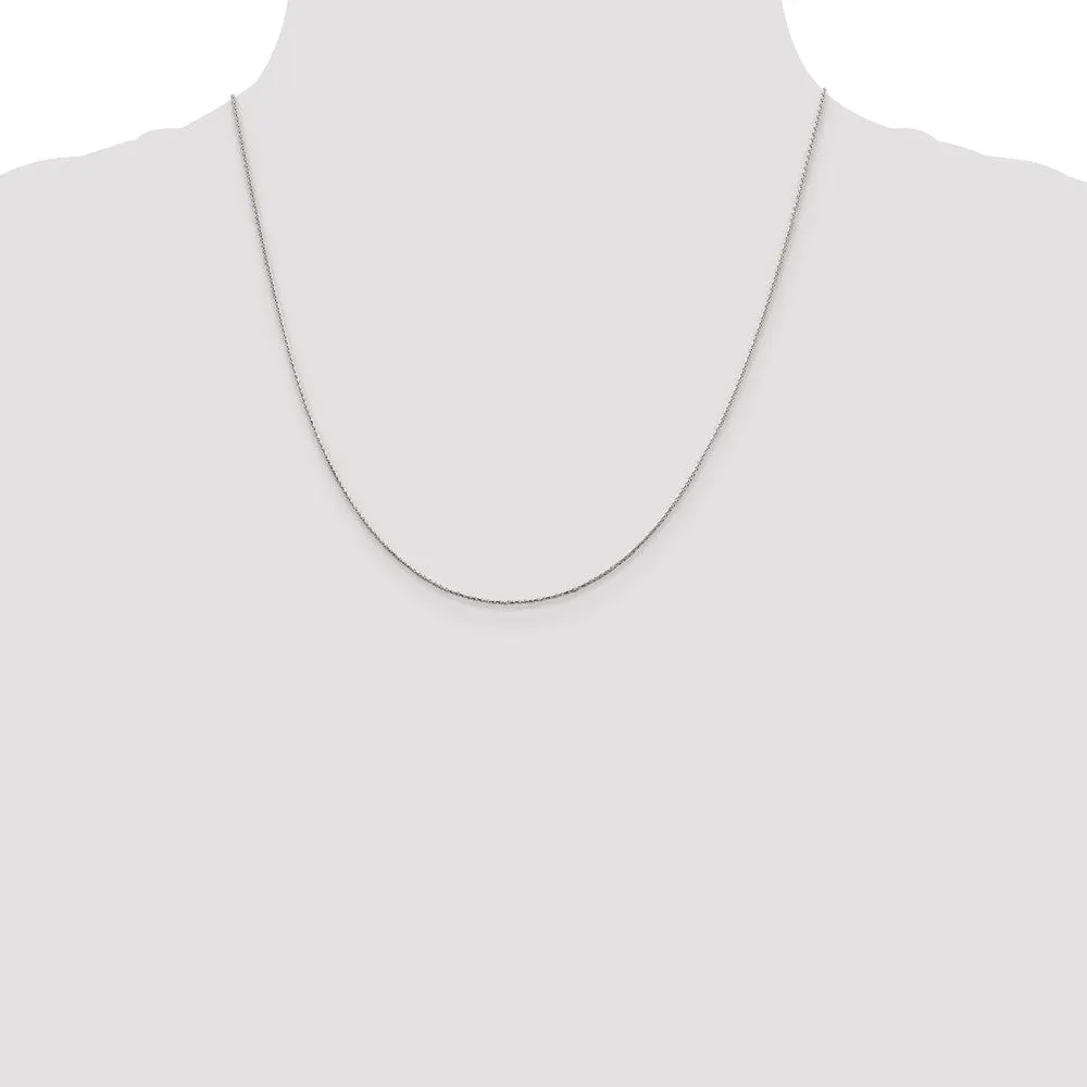 Sterling Silver .85mm Diamond-cut Round Spiga Chain