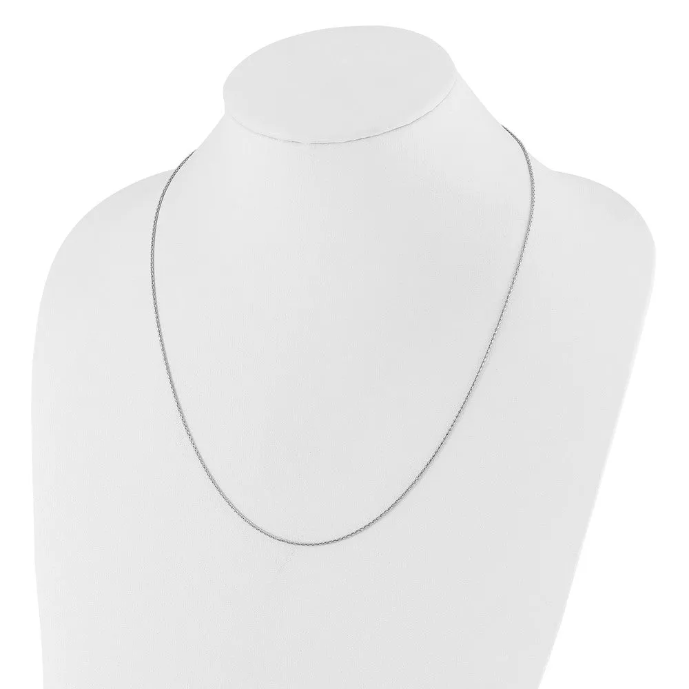 Sterling Silver Adjustable 1.1mm Dimond-cut Spiga Chain