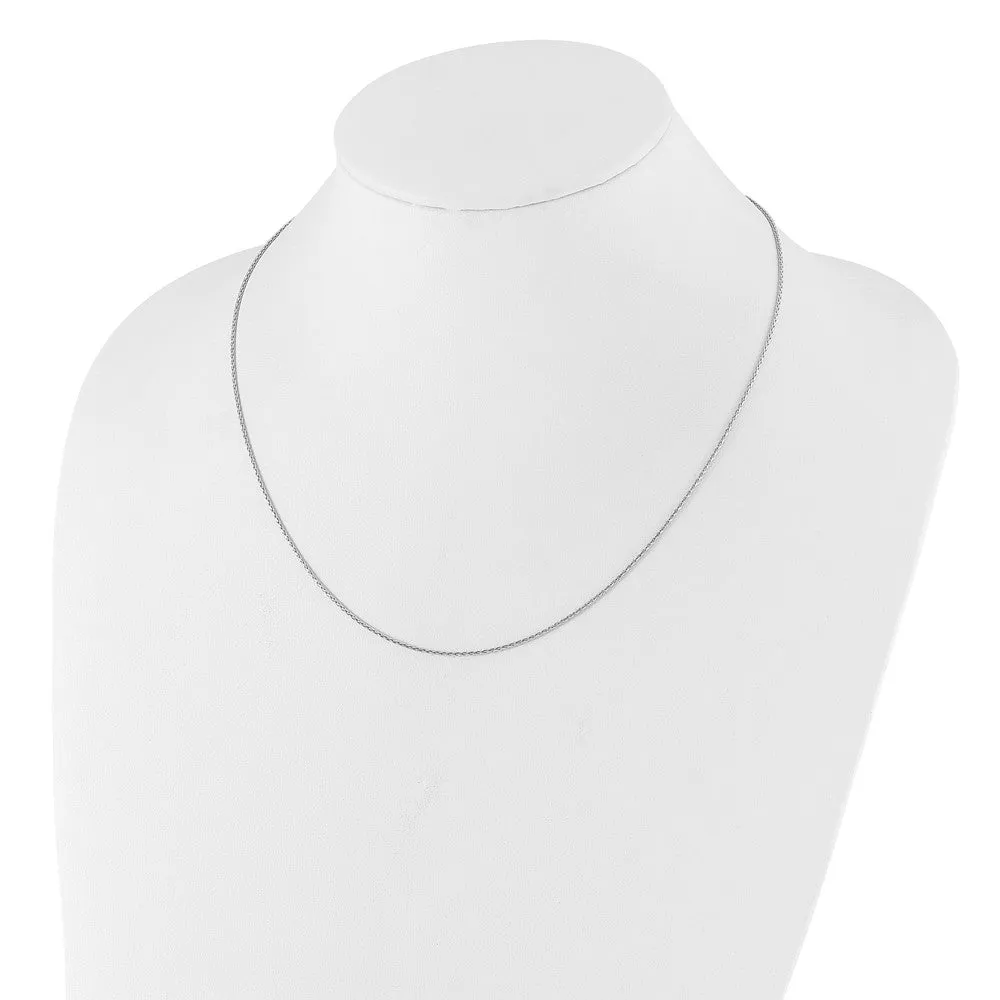 Sterling Silver Adjustable 1.1mm Dimond-cut Spiga Chain