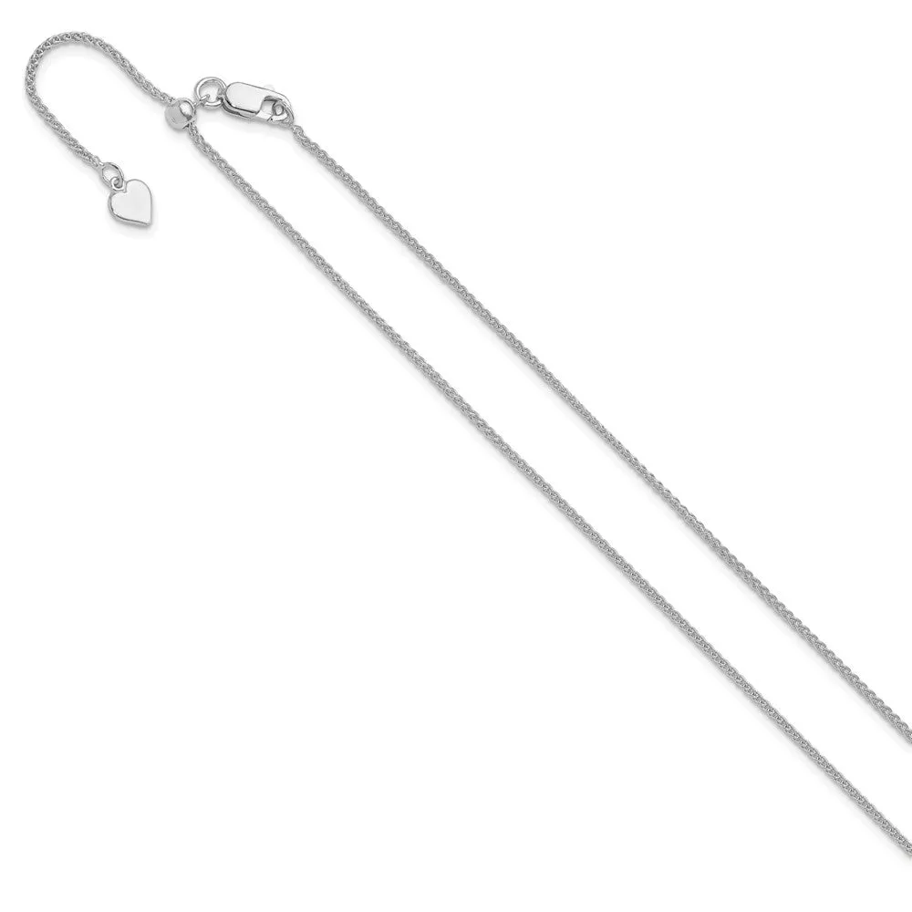 Sterling Silver Adjustable 1.3mm Spiga Chain