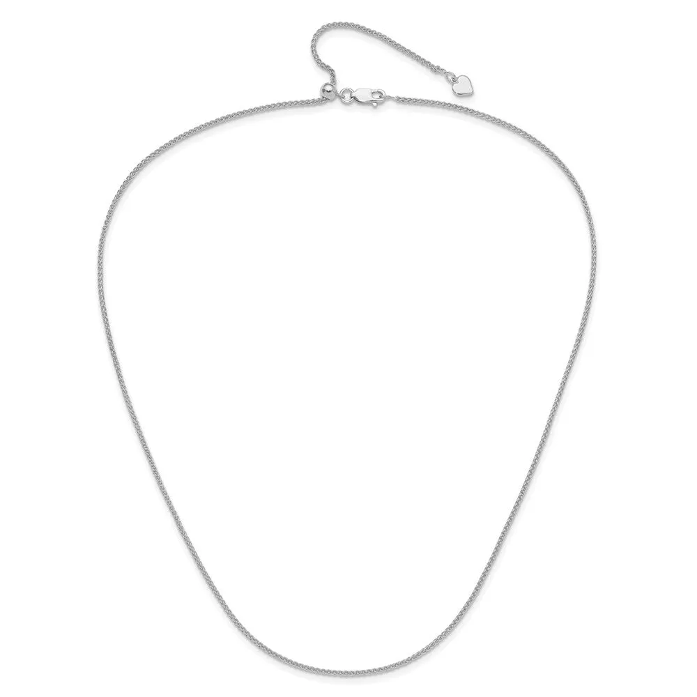 Sterling Silver Adjustable 1.5mm Spiga Chain