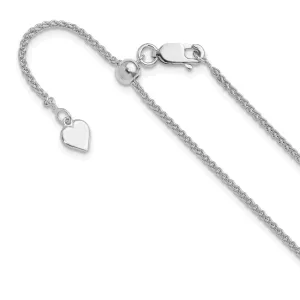 Sterling Silver Adjustable 1.5mm Spiga Chain