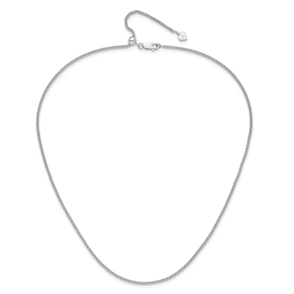Sterling Silver Adjustable 1.9mm Spiga Chain