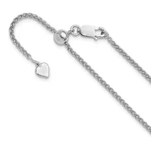 Sterling Silver Adjustable 1.9mm Spiga Chain