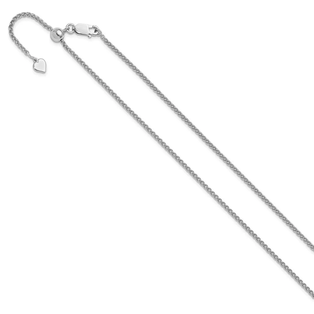 Sterling Silver Adjustable 1.9mm Spiga Chain