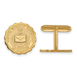 Sterling Silver Gold-plated Central Michigan University Crest Cuff Links