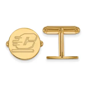 Sterling Silver Gold-plated Central Michigan University Letter C Cuff Links