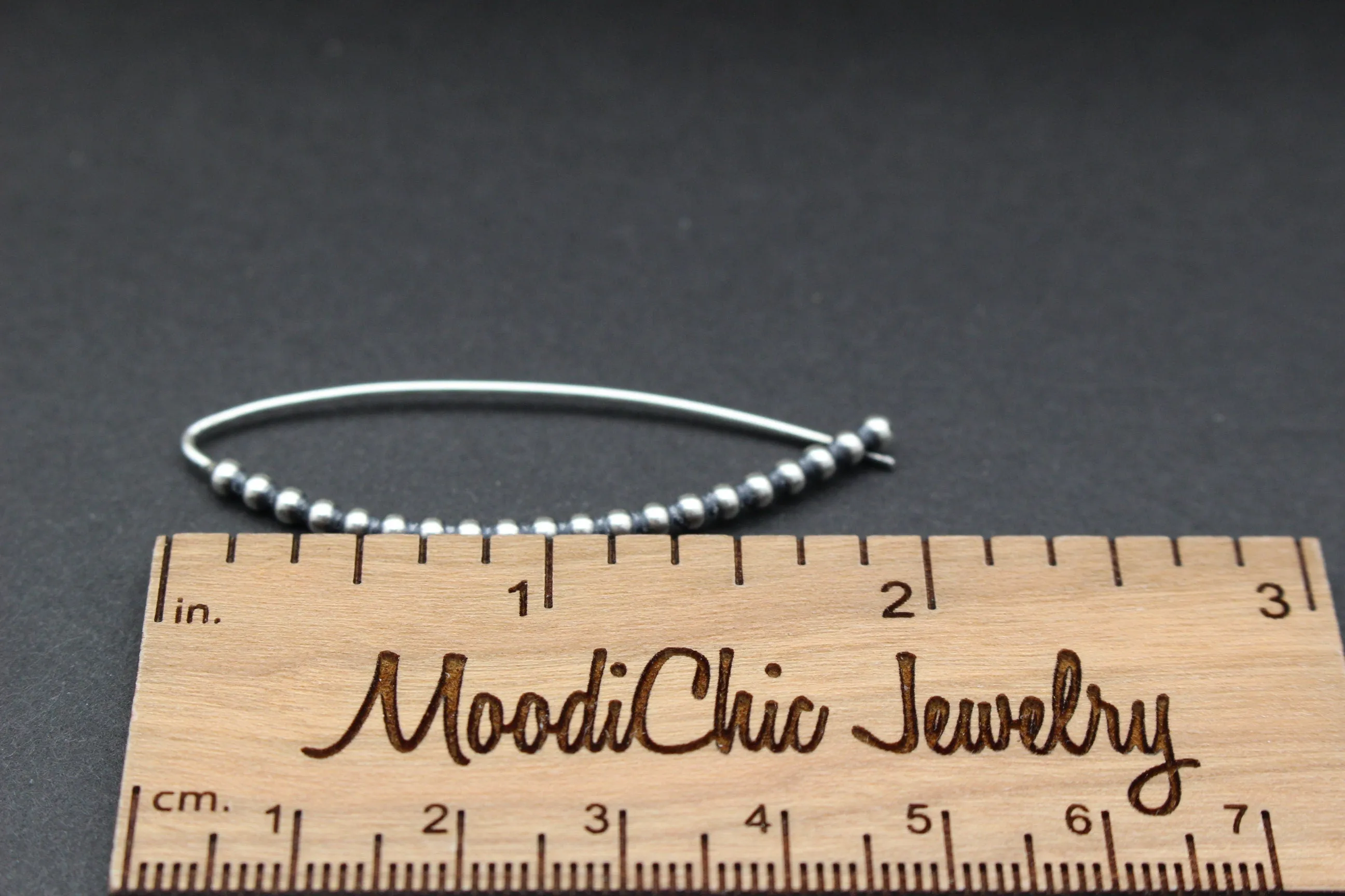 Sterling Silver Hairpin Hoop Earrings